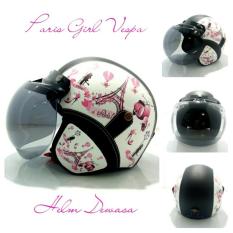 Helm Bogo Retro Kulit Klasik SNI Paris Vespa