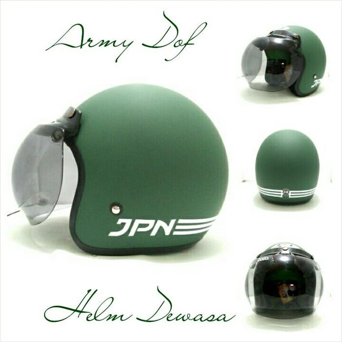 Helm Bogo Retro SNI JPN ARC Ijo Army Dof