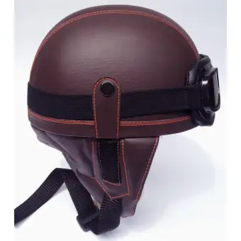 Helm Chip Dewasa Kacamata Klasik Full Synthetic Leather