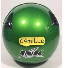 HELM INK CX 22 SOLID KAWASAKI GREEN HALF FACE HITAM DOP ORIGINAL