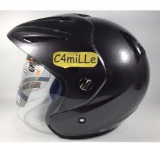 HELM INK CX22 SOLID GUN METAL ORIGINAL HALF FACE
