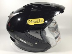 HELM INK T MAX / TMAX DOUBLE VISOR BLACK Hitam HALF FACE