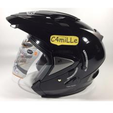 HELM INK T MAX / TMAX DOUBLE VISOR BLACK Hitam HALF FACE