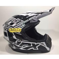 HELM JPX CROSS X12 WHITE GLOSS BLACK TRAIL SUPER CROSS SIZE L