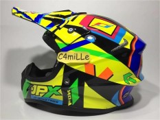 HELM JPX CROSS X4 ROSSI FLUORESCENT BLACK GLOSS TRAIL SUPER CROSS
