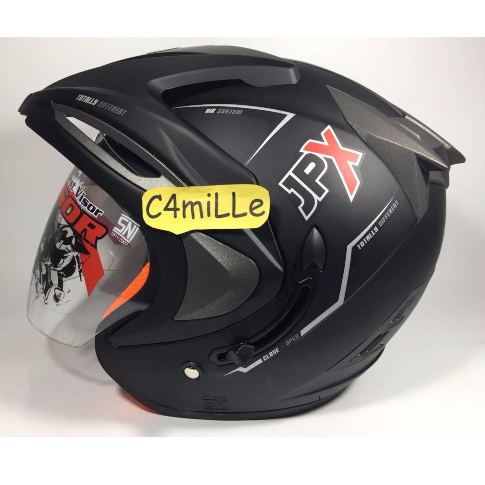 Helm JPX Double Visor Black Doff