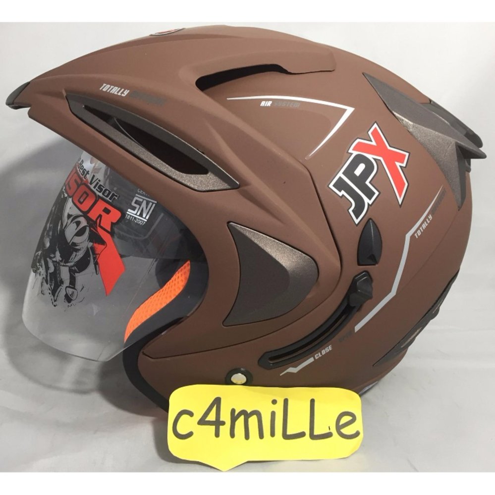 Helm JPX Supreme Double visor Brown Doff / dop