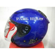 HELM KYT DJ MARU SOLID DEEP MEET BLUE BIRU TUA DJMARU