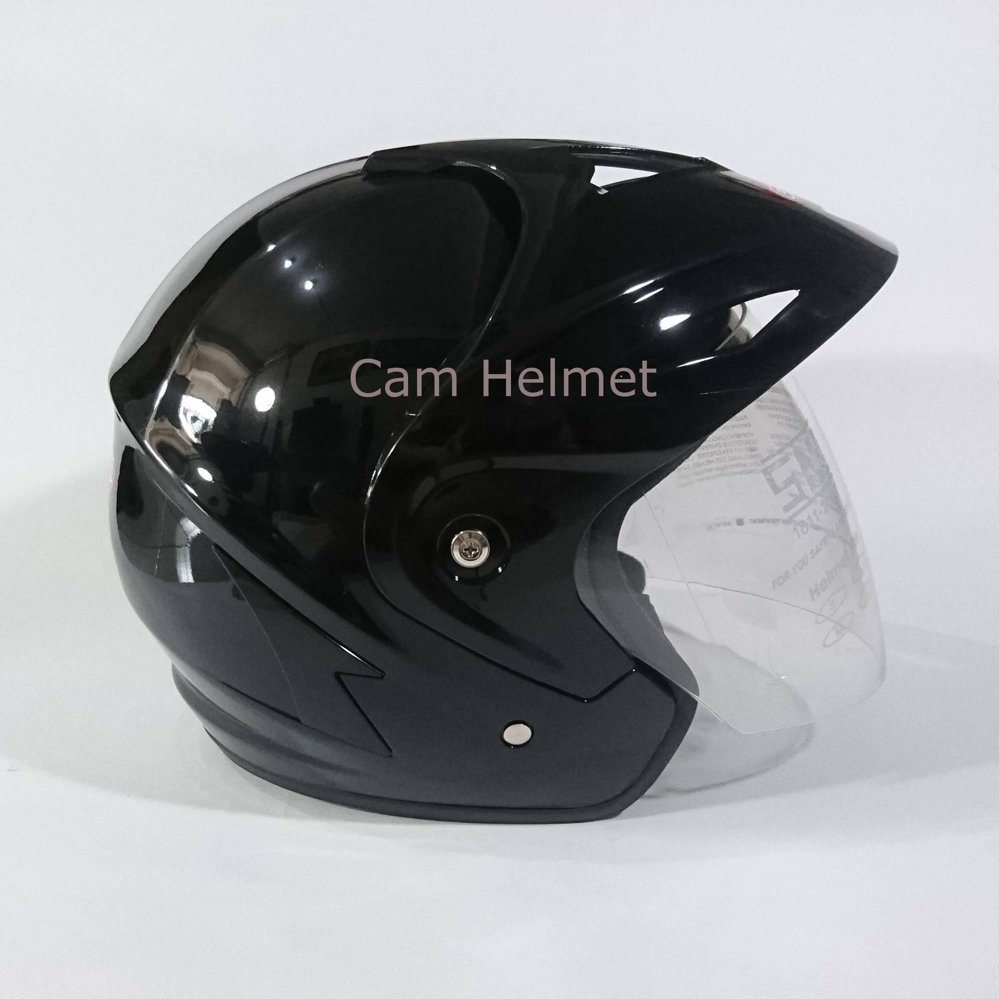 Helm Murah Cardox jp-5 black gloss polos
