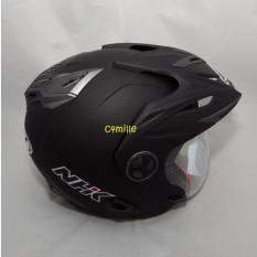 Helm NHK AVIATOR BLACK DOP / HITAM DOP