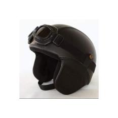 Helm Retro Vespa Kulit Clasic Kacamata ( helm, retro, kulit, clasic, vespa)