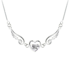 Hequ Dream Angels Wings Of Love Hearts Kalung (Putih)