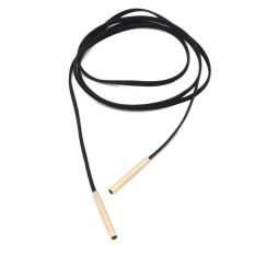 Hequ Hot Sale New Bohemian Style Kulit Hitam dengan Bebas Mengatur Wild Long Kalung Emas-Internasional