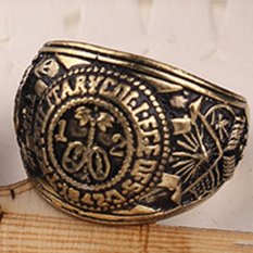 Hequ House Of Cards Cincin Frank S Cincin Vintage Retro Antik Perhiasan Emas dan Perak untuk Pria-Intl