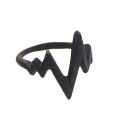 Hequ Min Order 6 Pesanan Campuran 18 K Dilapisi Emas Petir Desain Cincin Jari 17 Mm Perhiasan Fashion Hitam-Intl