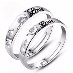 Hequ Baru Pria dan Wanita untuk Mengikat Simpul Dolphin Silver Cincin Cincin Hollow Double-Intl