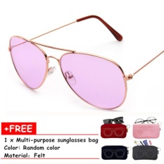 Nya Mia Eropa Brand Candy Warna Cat Eyewomen Fashion Goggle Sunglasses UV400 Man Sun Glasses Eyewear Cermin Mata Hitam (No. 2) -Intl
