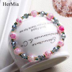 Nya Mia Handmade DIY Beads Gelang untuk Wanita Lucky Bead Pesona Perhiasan Gelang (Warna 1)-Intl