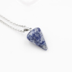 Nya Mia Wanita Modis Jual Panas Kolom Heksagonal Batu Alam Liontin Kalung Rich Cone Bagian Kristal Kalung