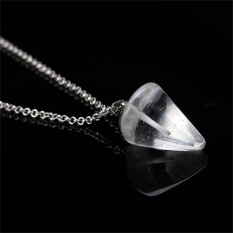 Nya Mia Wanita Modis Jual Panas Kolom Heksagonal Batu Alam Liontin Kalung Rich Cone Bagian Kristal Kalung