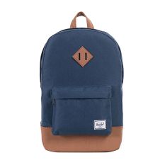 Herschel Heritage Mid-Volume Classic Backpack - Navy-Tan Synthetic Leather