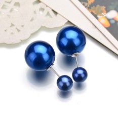 Tinggi-Akhir Shishang Berlapis Emas Berlapis Perak Dua Sisi Mutiara Anting Anti-alergi Anting-Anting