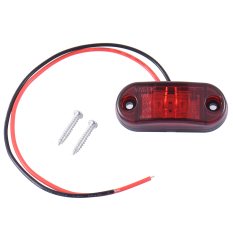 Berkualitas Tinggi Baru 2 Pcs Piranha Peralatan Penanda Sisi Lampu LED Lampu untuk Review Mobil Truk Trailer 12/24 V Amber Hot Selling (Merah)