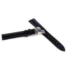 Tinggi Kualitas Store Baru 18-24mm Wanita Watch Band Pria Kulit Asli Tali Butterfly Folding Clasp Buckle 24 MM