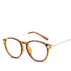 Hindfield GY-8092 New Clear Transparan Kacamata Bingkai Wanita Pria Retro Bingkai Logam Flat Mirror Lady Perancang Merek Vintage Shades Gafas -Intl