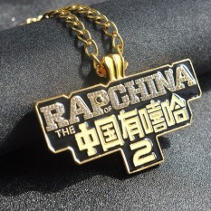 Panggul-Hop Gaya Baru Tiongkok Memiliki Panggul-Hop 2 Kalung Rapper Bersama Jumlah Uang Dekorasi Rapofchina Kalung pria-Internasional