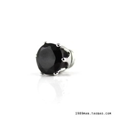 Hitam Berlian Magnet Anting Pria Anting