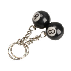 HKS Billiard Pool Keychain Snooker Meja Ball Key Ring Gift Lucky No.8