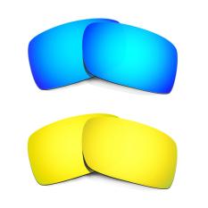 Hkuco Mens Penggantian Lensa untuk Gascan Biru/24 K Emas Kacamata-Intl