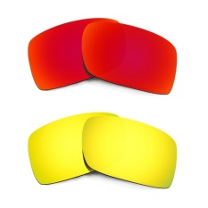 Hkuco Mens Replacement Lenses For Gascan Red/24K Gold Sunglasses