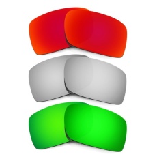 Hkuco Mens Replacement Lenses For Gascan Red/Titanium/Emerald GreenSunglasses