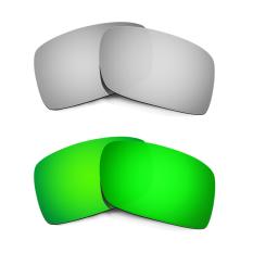 Hkuco Pria Lensa Pengganti untuk Gascan Titanium/Emerald Kacamata Hijau-Intl