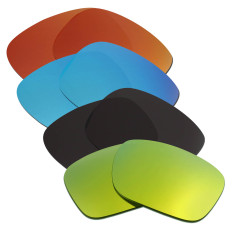 Hkuco Mens Penggantian Lensa untuk Model Holbrook Merah/Biru/Hitam/24 K Emas Kacamata-Intl