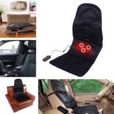HLL Black Comfortable Car Seat Massage Cushion Heated Mat Massager Usplug