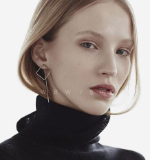 HM Gaya Kepribadian Geometris Anting-Anting Anting