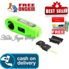 HOKI COD - Grip Lock - TONYIYON Stronger Grip Lock Kunci Gembok Pengaman Motor Anti Maling Griplock Motorbike - Multi Colour + Gratis Pulpen Lilin Unik Serba Guna Hitam Pekat - 1 Pcs