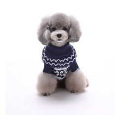 Liburan Meriah Natal Xmas Akrilik Peliharaan Sweter untuk Anjing Natal Kostum MYD01 Biru S Warna: MYD013 Biru Ukuran: m-Internasional