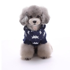Liburan Meriah Natal Xmas Akrilik Peliharaan Sweter untuk Anjing Natal Kostum MYD01 Biru S Warna: MYD08 Biru Ukuran: XXL-Internasional