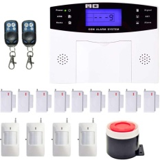 Sistem Alarm Rumah Radio Alarm Sistem GSM PIR MOTION Detector Security Kit-Intl