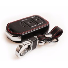 Honda HRV Jazz CRV BRV 2014-2018 Keyless Remote Kulit Case Penutup Kunci Mobil (Hitam)-Intl