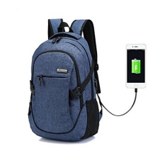 Hoperay A-001 Laptop Ransel, bisnis Ringan Nilon Air Tahan Serbaguna Bahu Buku Catatan Ransel dengan USB Pengisian Port dan Mengunci Cocok Dibawah 17