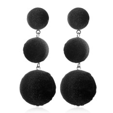 Hossen Wanita Banyak Warna Setengah Lingkaran Bola Anting-Anting Earbob Unik Retro Ringkas Telinga Manik-manik-Internasional