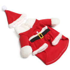 Panas anak hewan peliharaan kucing anjing sebagai Santa Claus Natal kostum baju pakaian busana bermerk S - Internasional
