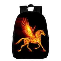 Jual Hot Fashion Printing Animal Flame Horse Kids Bayi Tas untuk Wanita Backpack Anak Sekolahnya Boys Bookbag Girls Hadiah -Intl