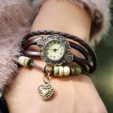 Hot Jual Fashion Wanita Gaya Etnik Retro Kulit Watches (W01319-B)-Intl