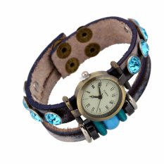 Hot Jual Fashion Wanita Gaya Etnik Retro Kulit Watches (W01372)-Intl